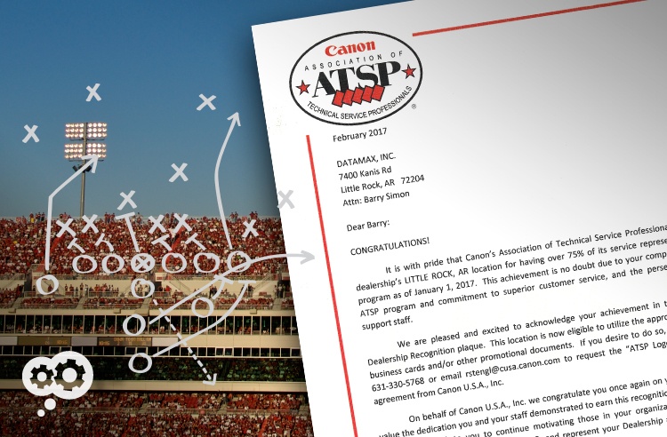 Datamax Arkansas trains to provide superior service for Canon copiers Datamax Arkansas trains to provide superior service for Canon copiers